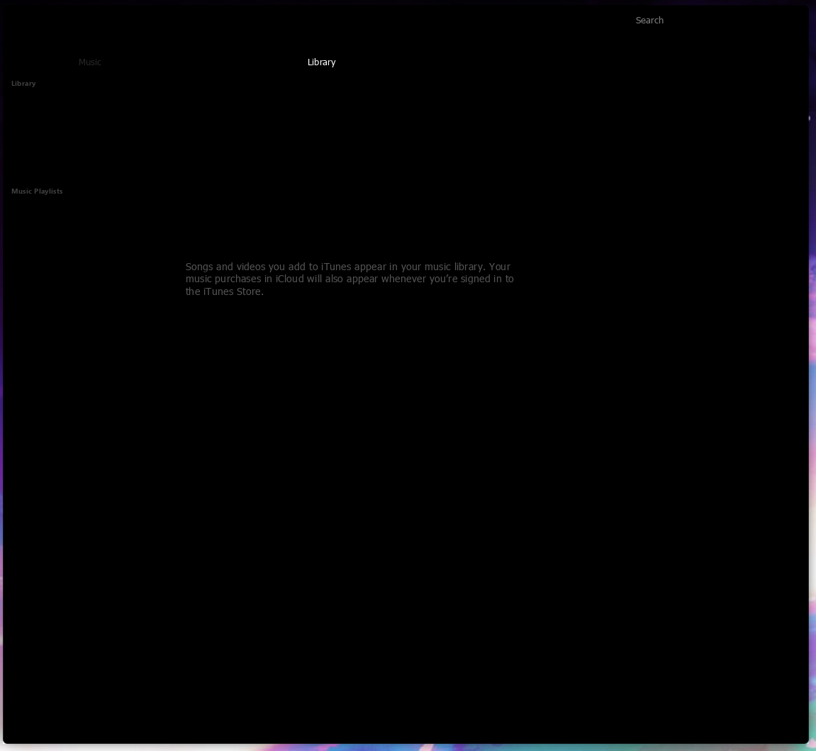 Image of iTunes, broken.